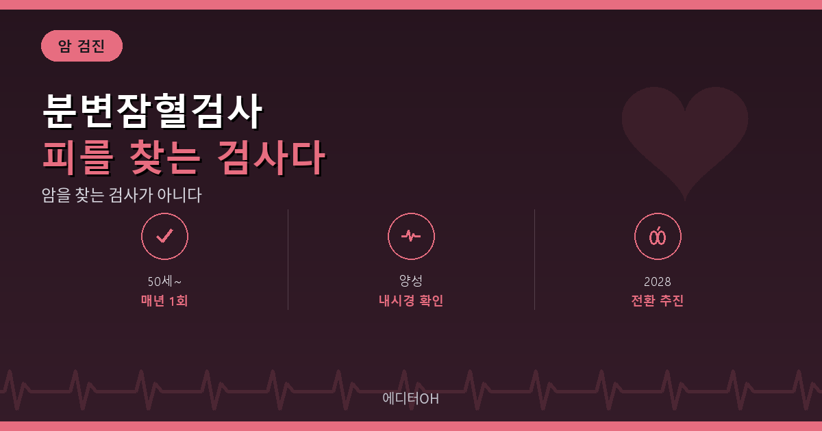 대장암 검진 분변잠혈검사와 후속 대장내시경