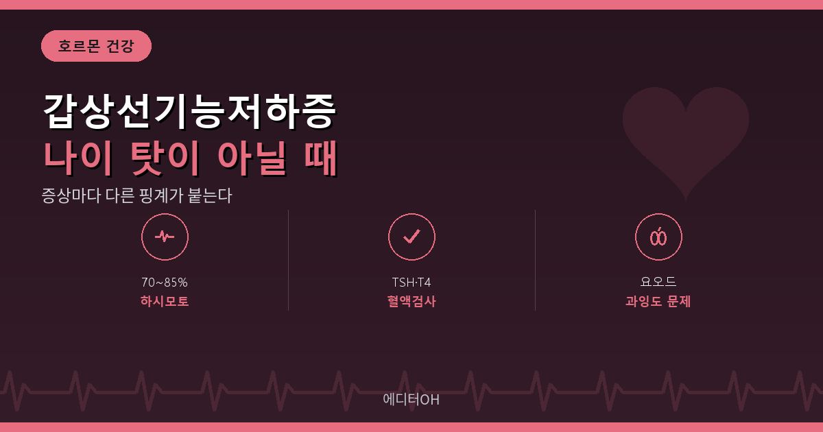 갑상선기능저하증 증상과 확인 방법