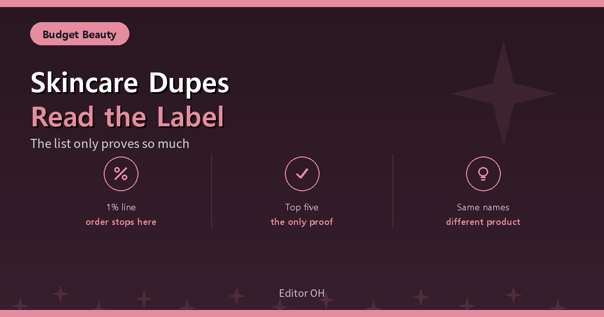 How to read a K-beauty ingredient list to check a dupe claim