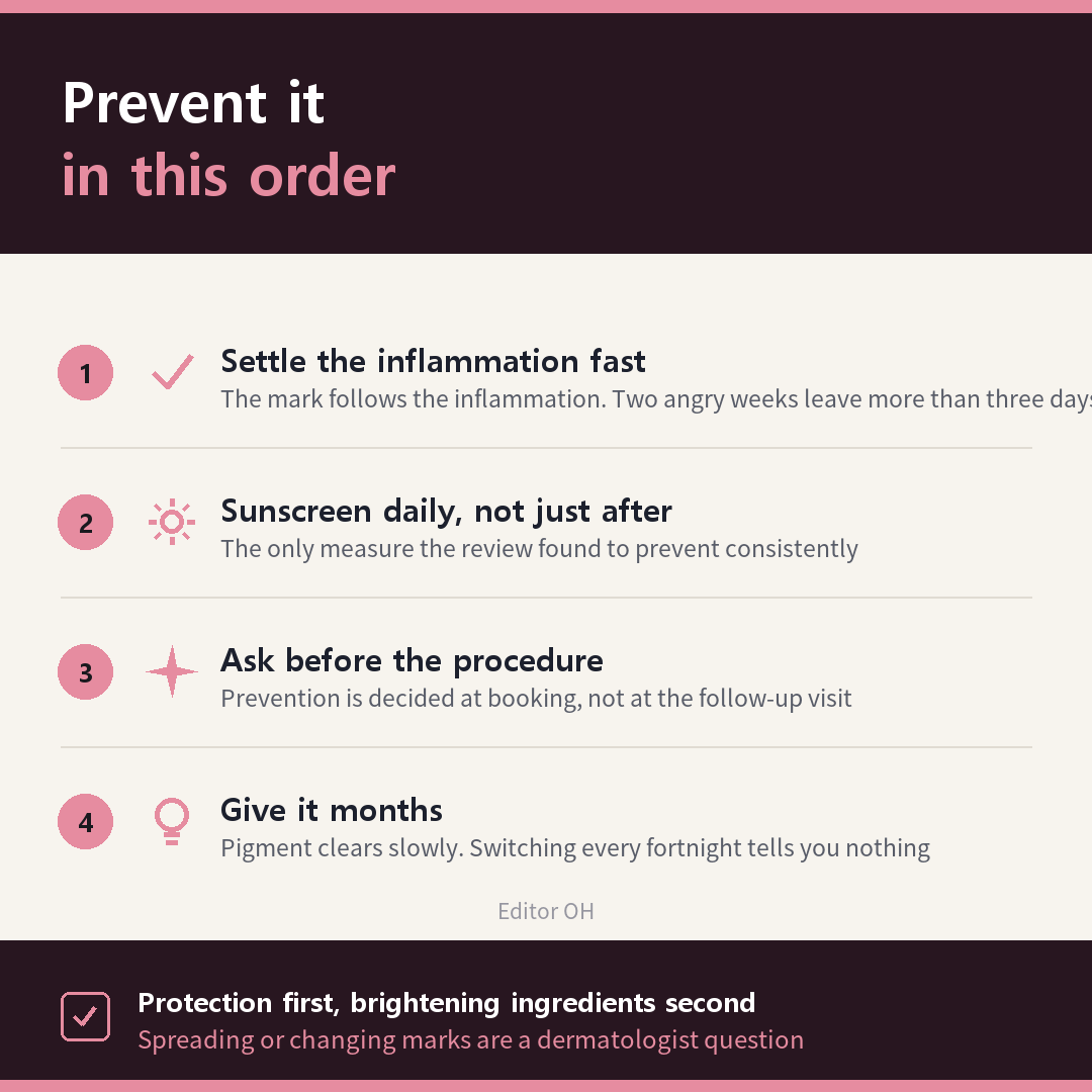 Four things that matter for preventing dark spots after inflammation