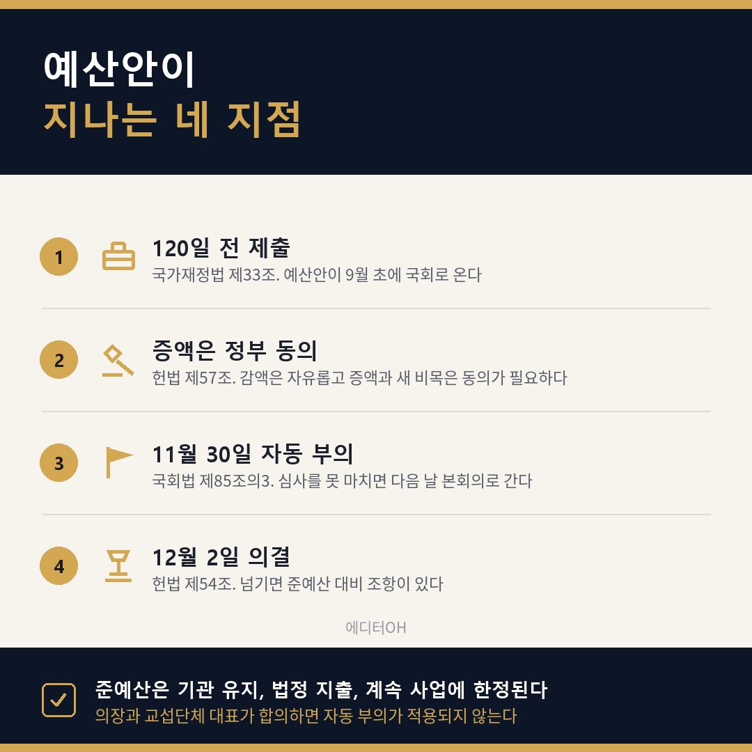 예산안 심사 일정과 자동 부의 제도